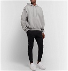 Nike - Fear of God Oversized Logo-Appliquéd Fleece-Back Cotton-Blend Jersey Hoodie - Gray