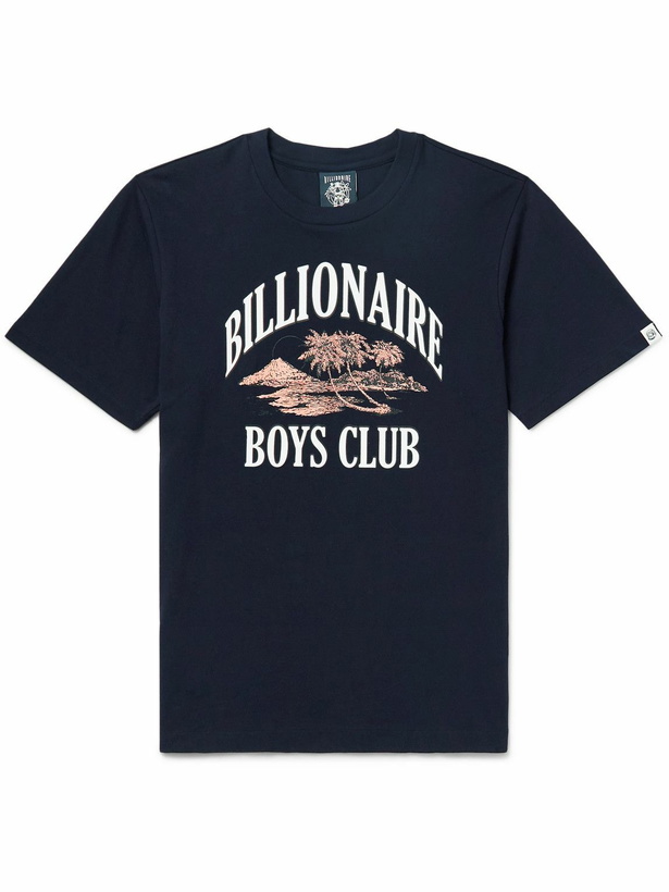 Photo: Billionaire Boys Club - Paradise Logo-Print Cotton-Jersey T-Shirt - Blue