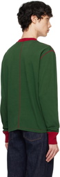 Drake's Green 'Via Ferrata' Cotton Long-Sleeve Hiking T-shirt