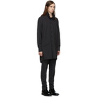 Palomo Spain Grey Wool Pleated Shirt