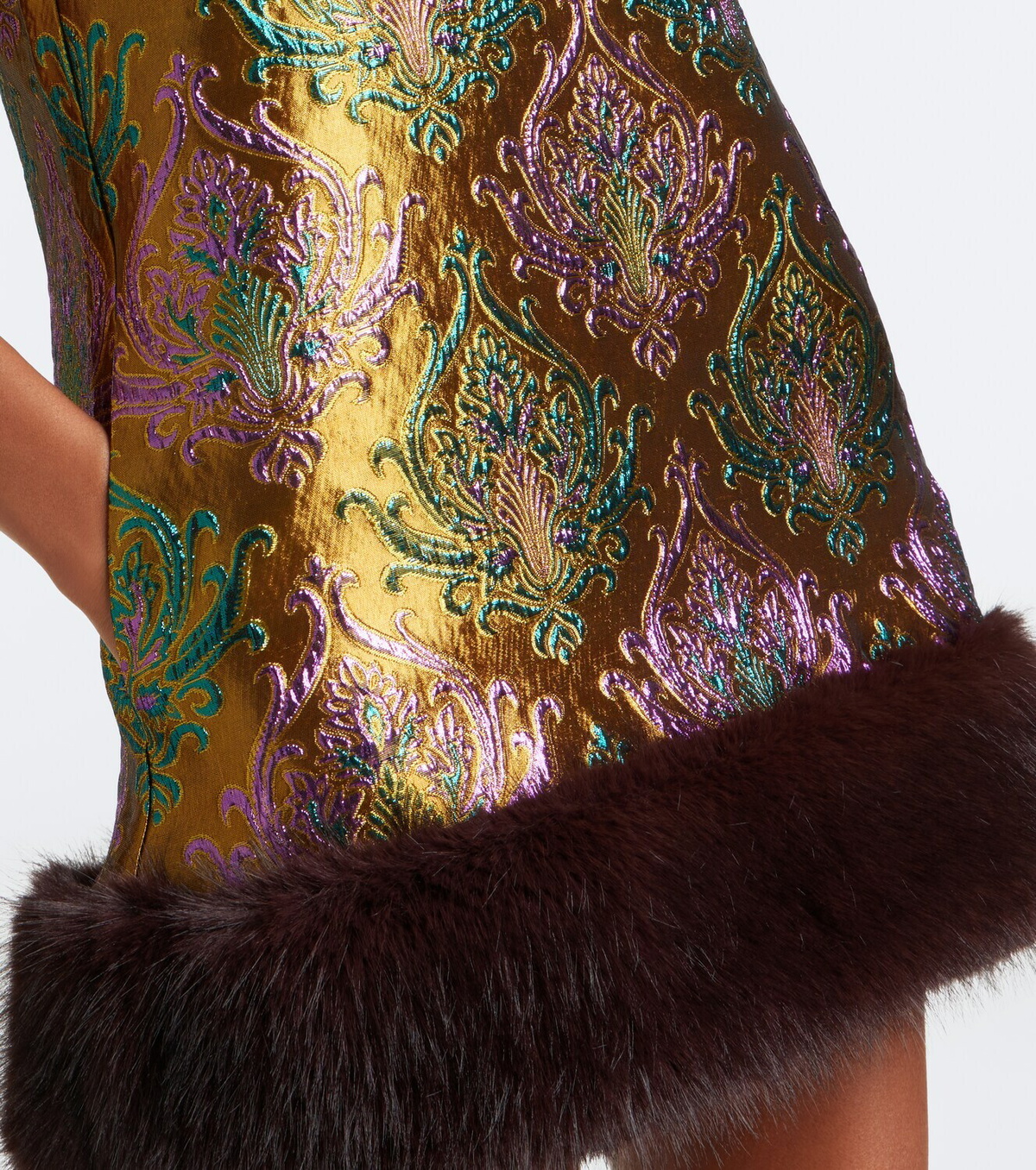 Retrofête Sulvie brocade minidress