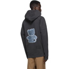 We11done Grey French Terry Teddy Hoodie