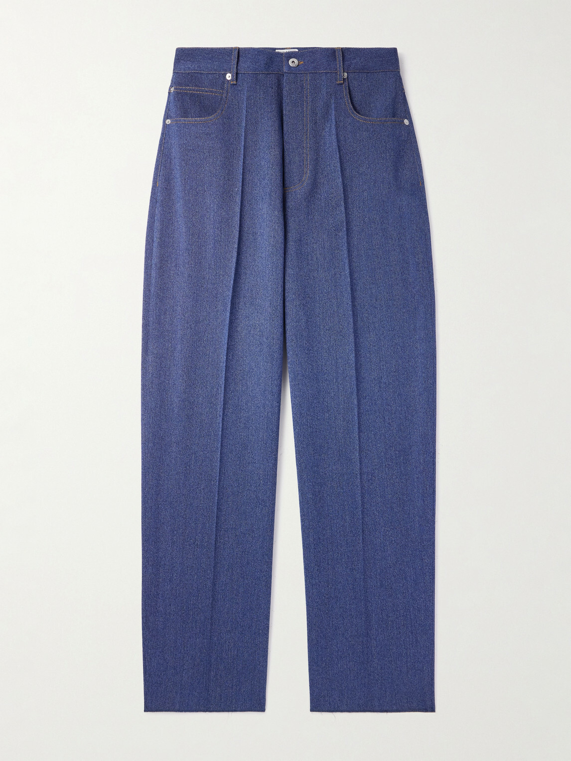Bottega Veneta - Wool and Cotton-Blend Drill Trousers - Blue