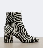 Gianvito Rossi Joelle printed calf hair ankle boots