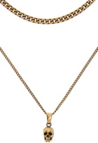 Alexander McQueen Gold Skull Necklace