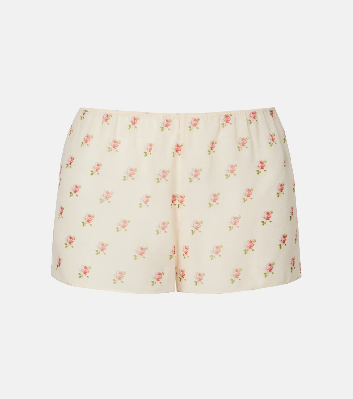 Khaite Tilly floral silk organza shorts