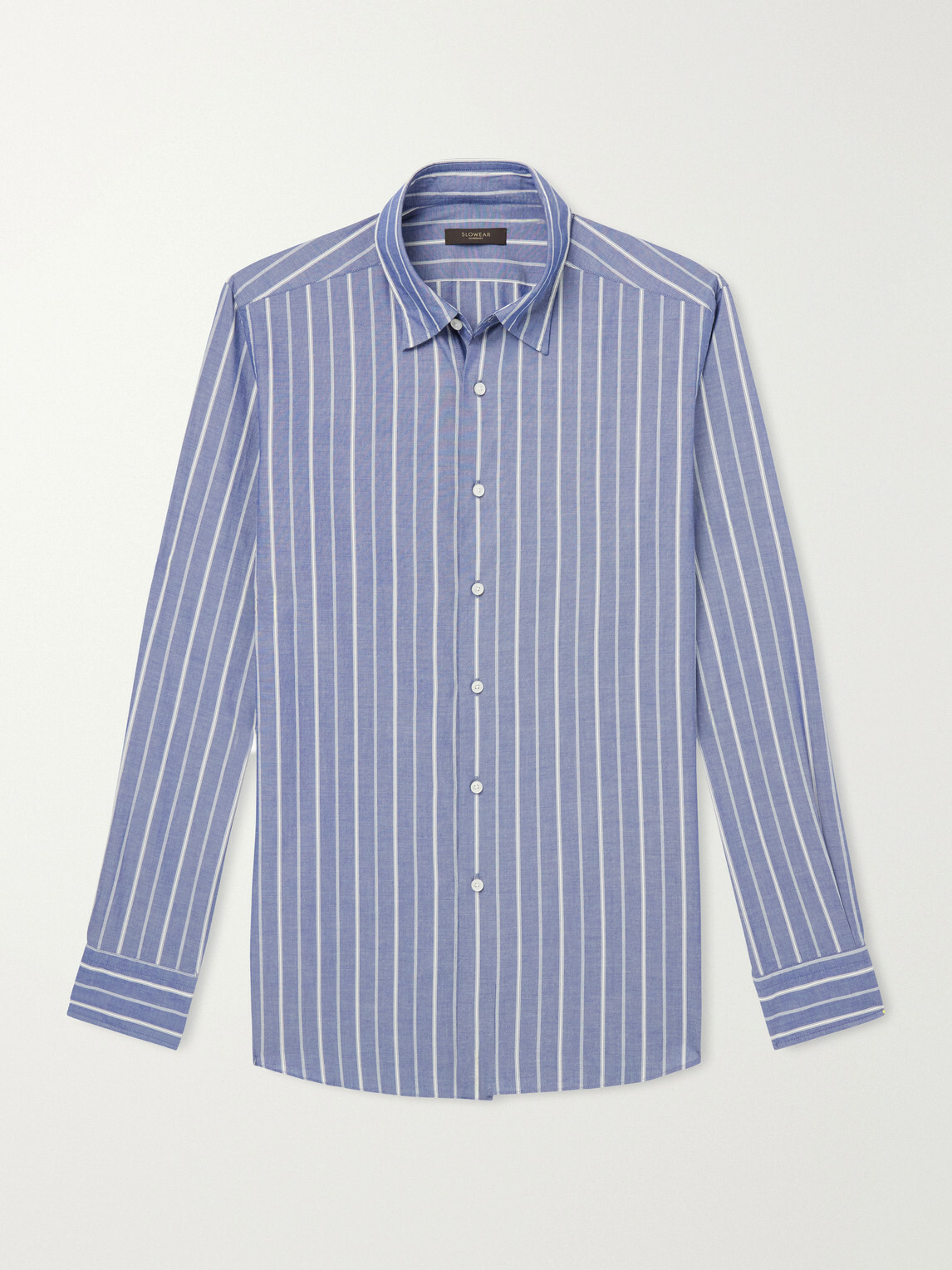 Slowear - Glanshirt Striped Cotton-Poplin Shirt - Blue