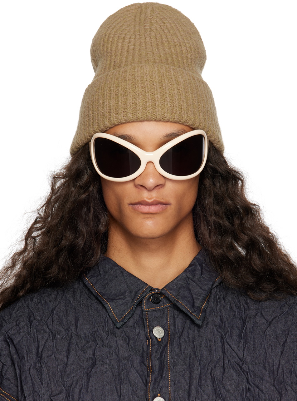 Acne Studios Brown Wool Blend Beanie Acne Studios