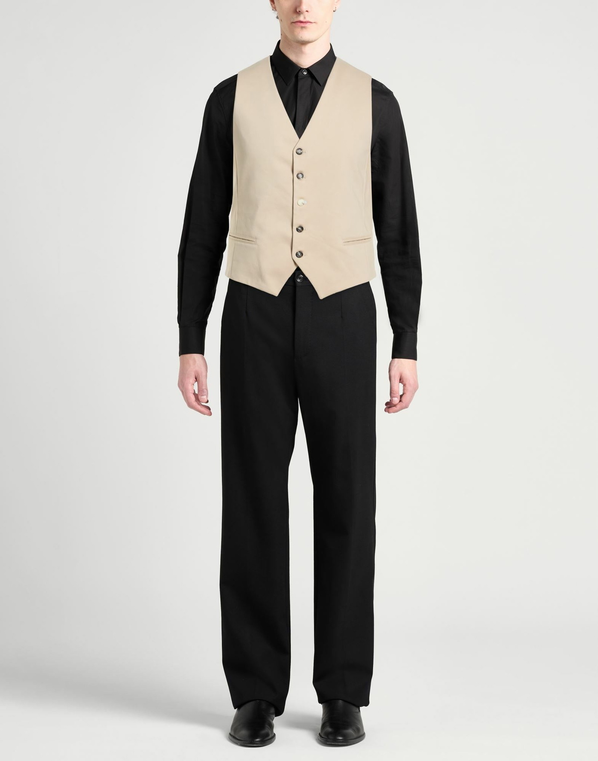 Berna Mens Tailored Vest in Beige