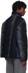VITELLI Navy Striped Turtleneck