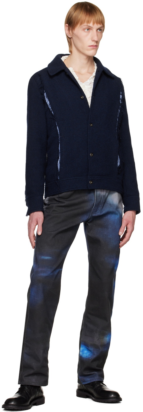 PONDER.ER SSENSE Exclusive Navy Clash Jacket