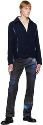 PONDER.ER SSENSE Exclusive Navy Clash Jacket