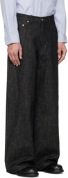 FUMITO GANRYU Black Reverse 5P Jeans