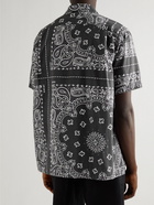 Sacai - Camp-Collar Bandana-Print Cotton-Canvas Shirt - Black