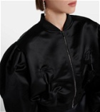 Nina Ricci Bow-detail duchesse satin bomber jacket