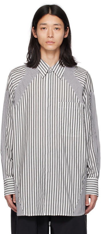 Photo: Y's White Striped Shirt