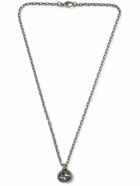 GUCCI - Engraved Burnished Sterling Silver Necklace