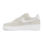 Nike Taupe and White Air Force 1 07 Sneakers