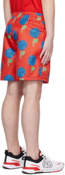 Versace Jeans Couture Red Printed Shorts