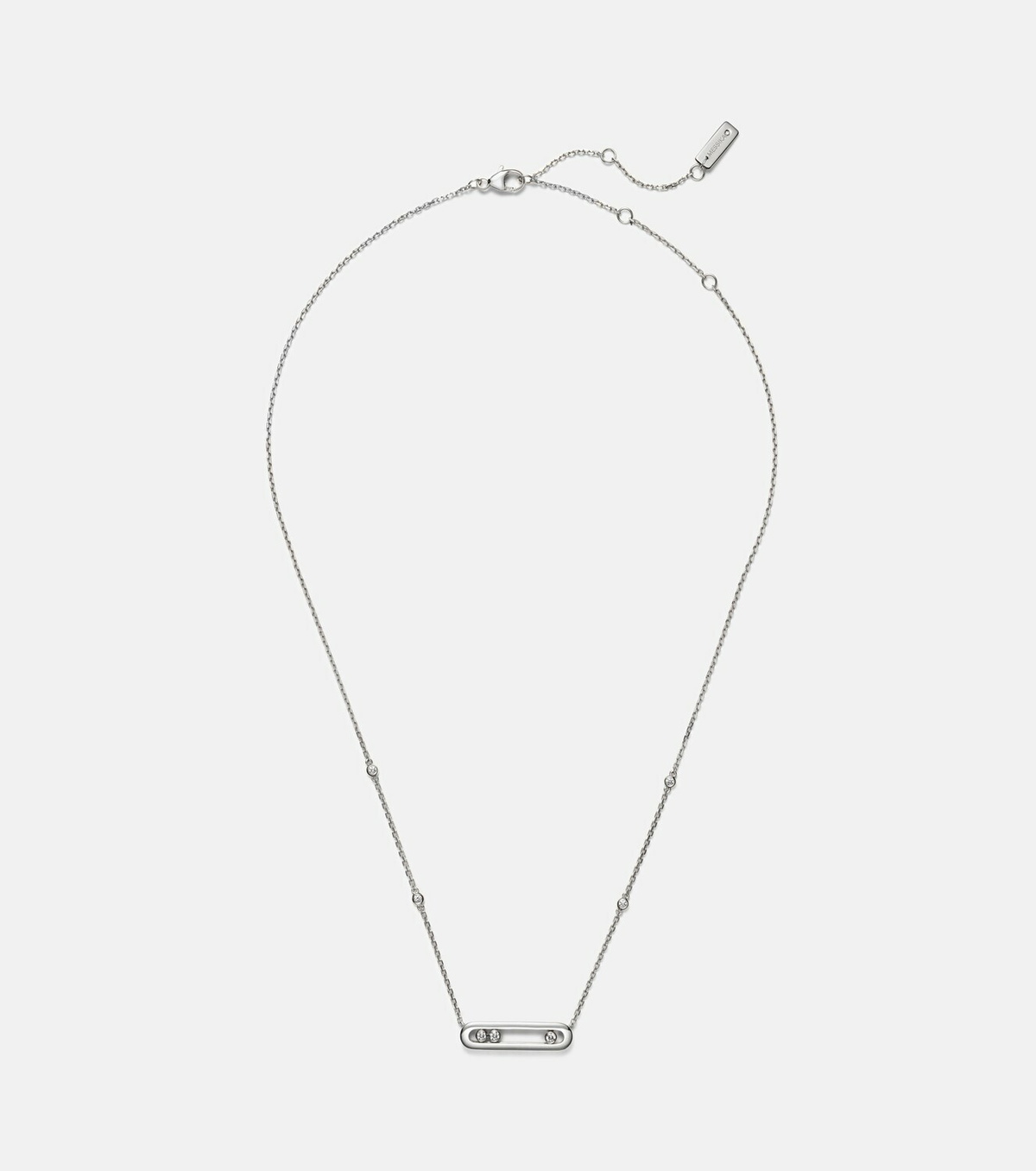 Messika Baby Move 18kt white gold necklace with diamonds