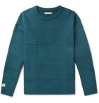 Flagstuff - Panelled Wool-Blend Sweater - Teal