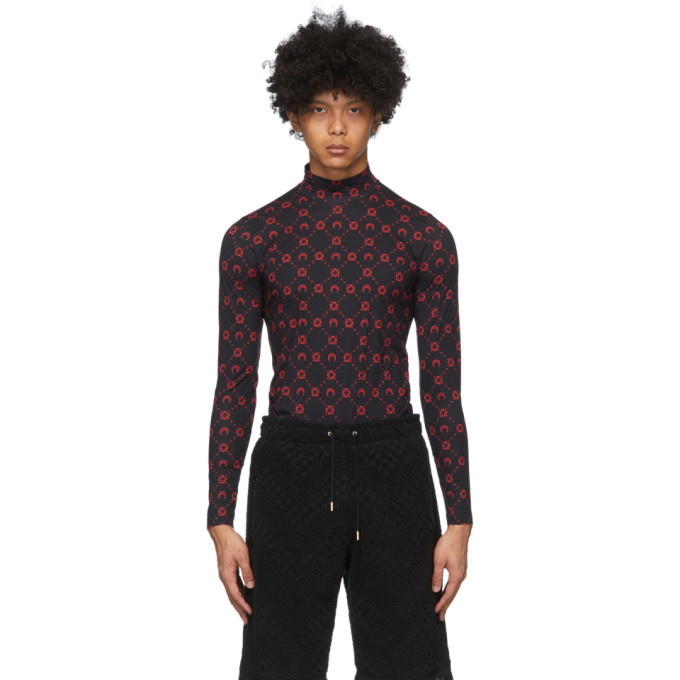 Photo: Marine Serre Black Moon Monogram Second Skin Turtleneck