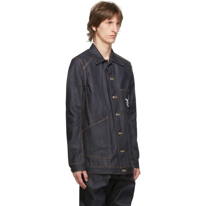 Sulvam Navy Denim Jacket Sulvam