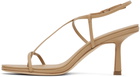 Studio Amelia Beige Cross Front 70 Heeled Sandals