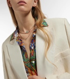 Spinelli Kilcollin Gravity 18kt yellow, rose, and sterling silver necklace and 18kt white gold ring set