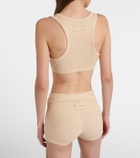 Jean Paul Gaultier Ribbed-knit cotton shorts