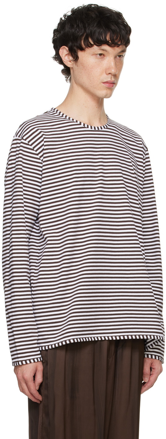 SUNNEI Brown & White Classic Long Sleeve T-Shirt