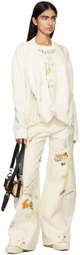 Feng Chen Wang Off-White Five-Pocket Jeans
