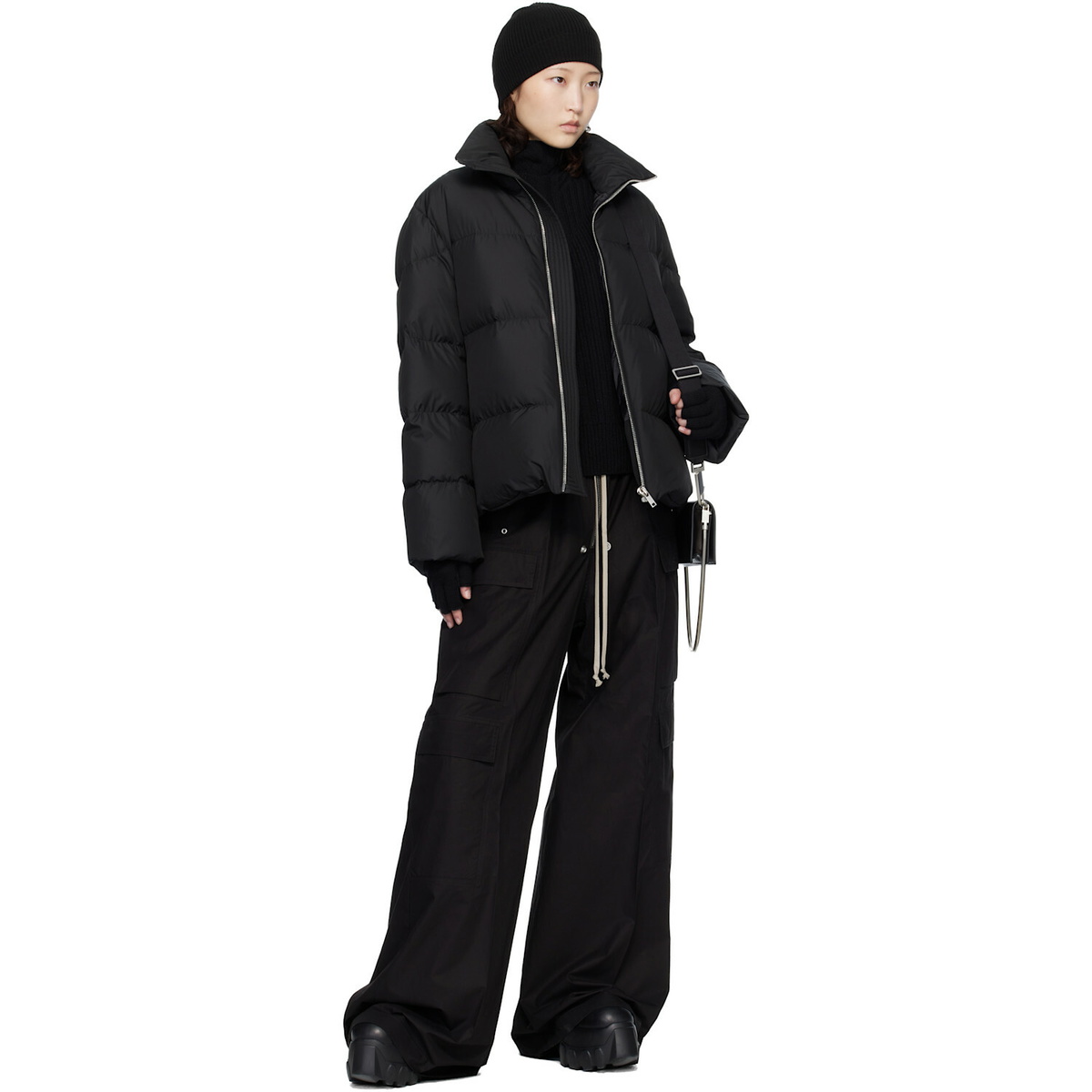 Rick Owens Moncler + Rick Owens Black Cyclopic Down Jacket