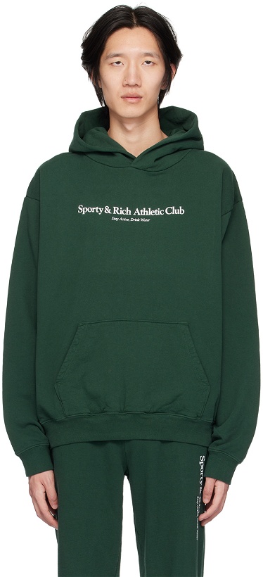 Photo: Sporty & Rich Green 'Athletic Club' Hoodie