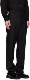 WACKO MARIA Black Straight-Fit Trousers