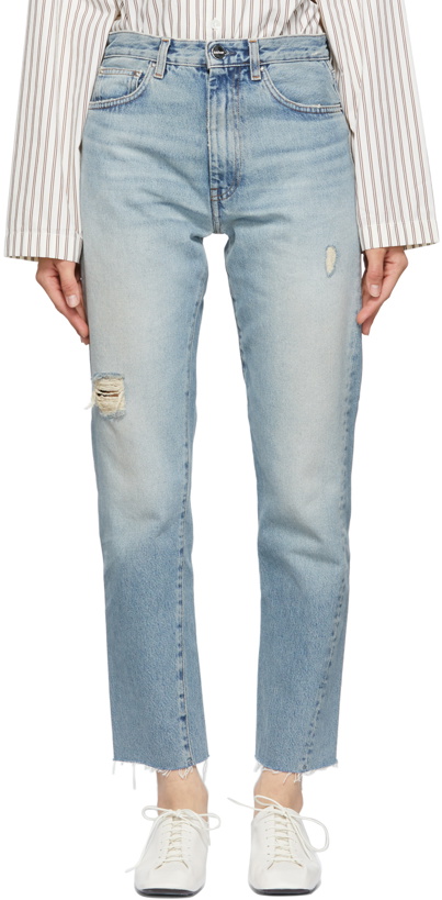 Photo: Totême Blue Twisted Seam Jeans