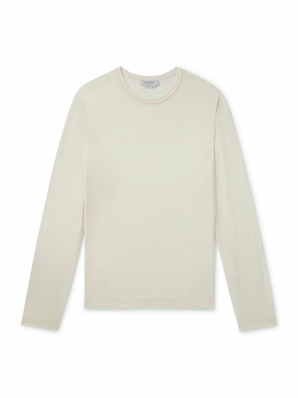 Photo: Gabriela Hearst - Owen Cashmere T-Shirt - Neutrals