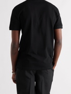 ALEXANDER MCQUEEN - Logo-Appliquéd Cotton-Piqué Polo Shirt - Black