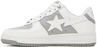 BAPE White & Gray STA #6 Sneakers