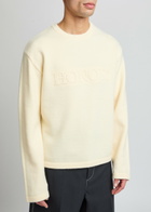 Honor The Gift Logo-embossed Knitted Jumper Cream