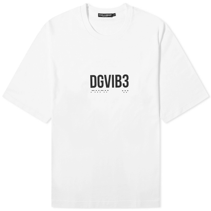 Photo: Dolce & Gabbana Men's Vibe Centre Logo T-Shirt in White