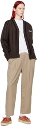 Dime Brown Baseball Cardigan