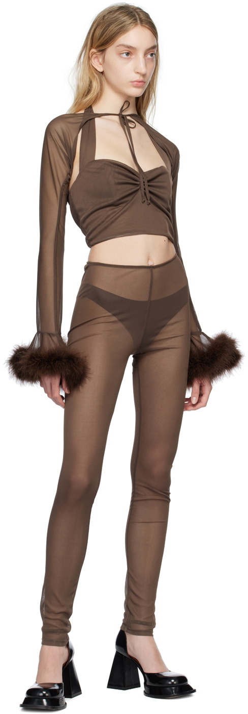 Anna Sui SSENSE Exclusive Brown Cardigan