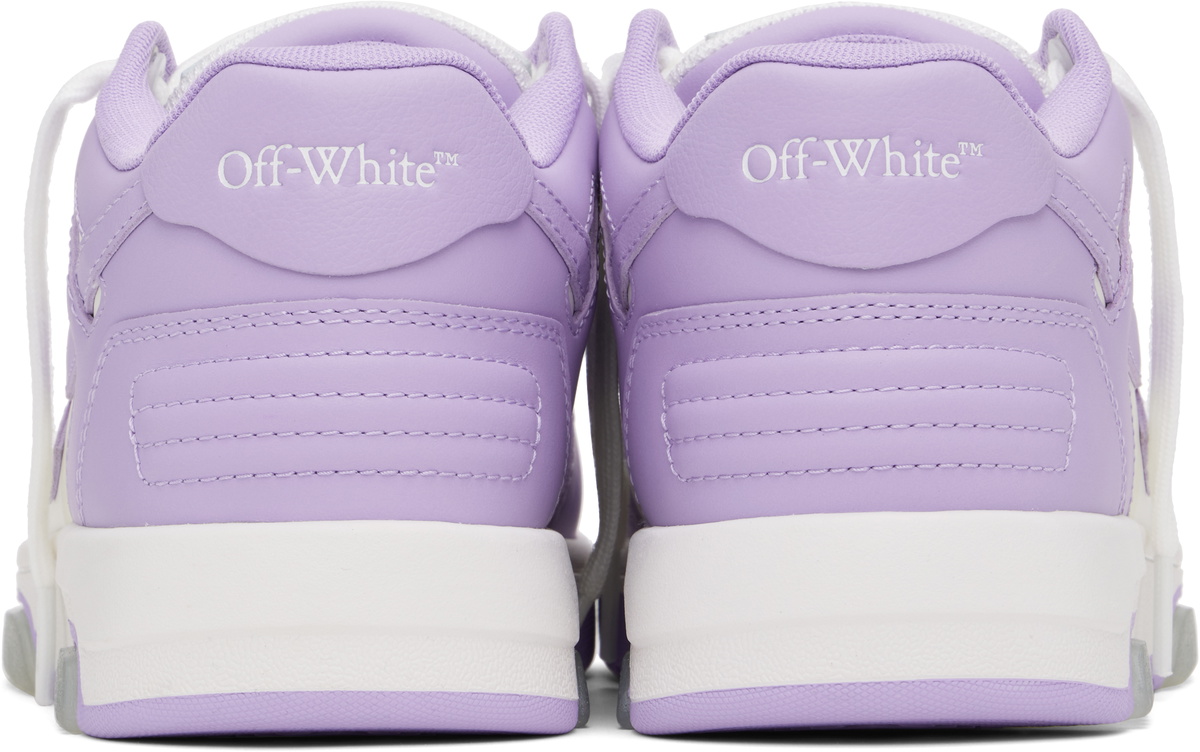 Off-White White & Purple Out Of Office Calf Leather Sneakers