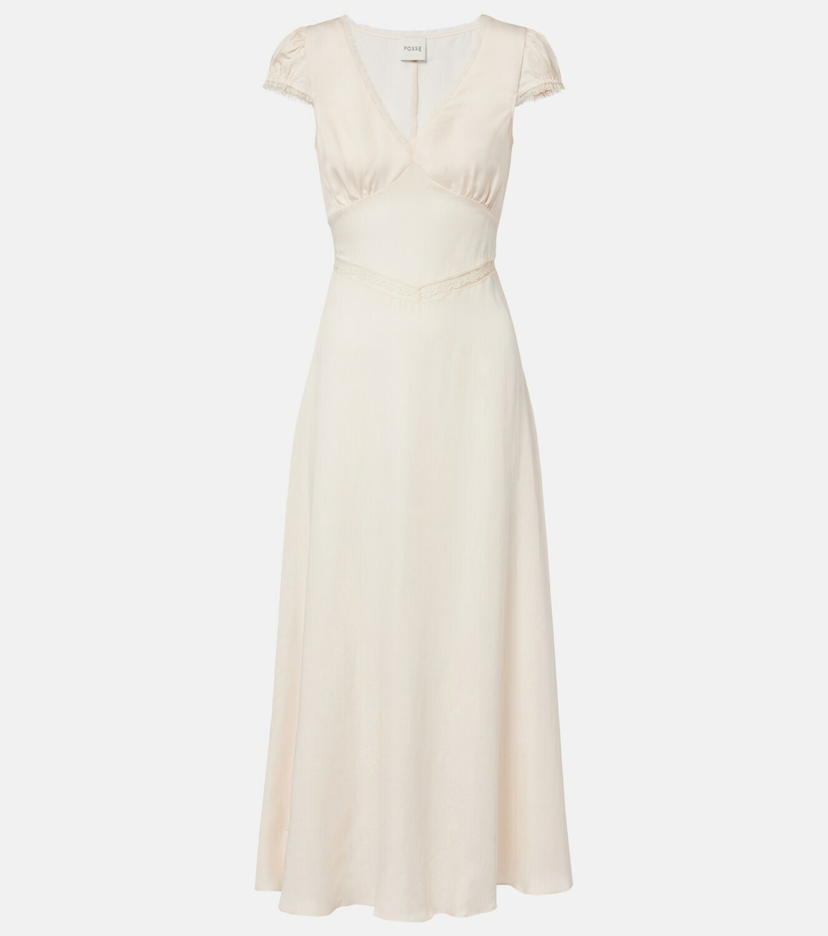 Posse Perla lace-trimmed midi dress