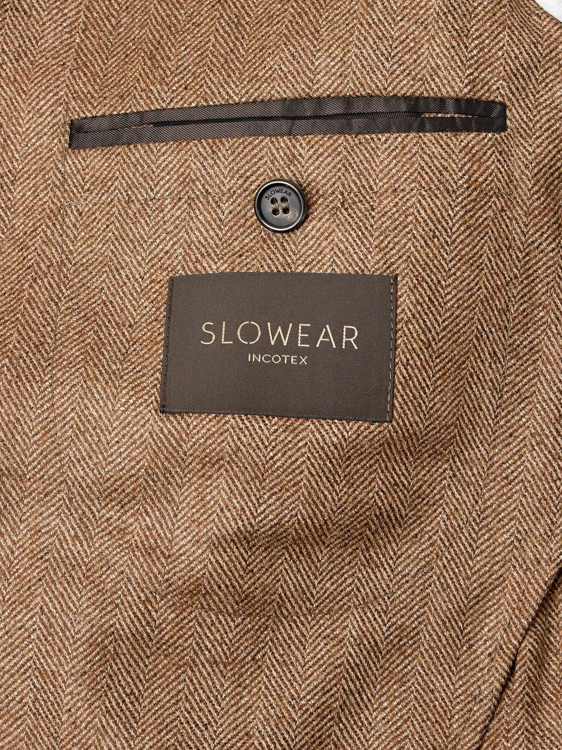Incotex - Herringbone Wool Blazer - Brown