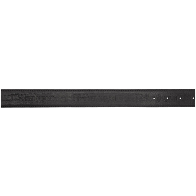 GR-Uniforma Black Leather Embossed Belt