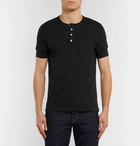 TOM FORD - Slim-Fit Cotton-Jersey Henley T-Shirt - Men - Black