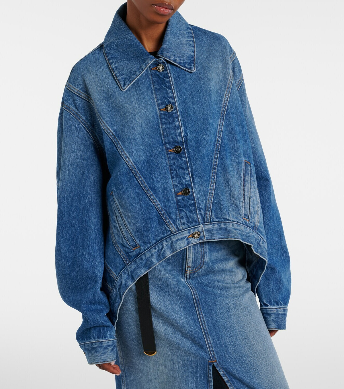 Givenchy Deconstructed oversized denim jacket