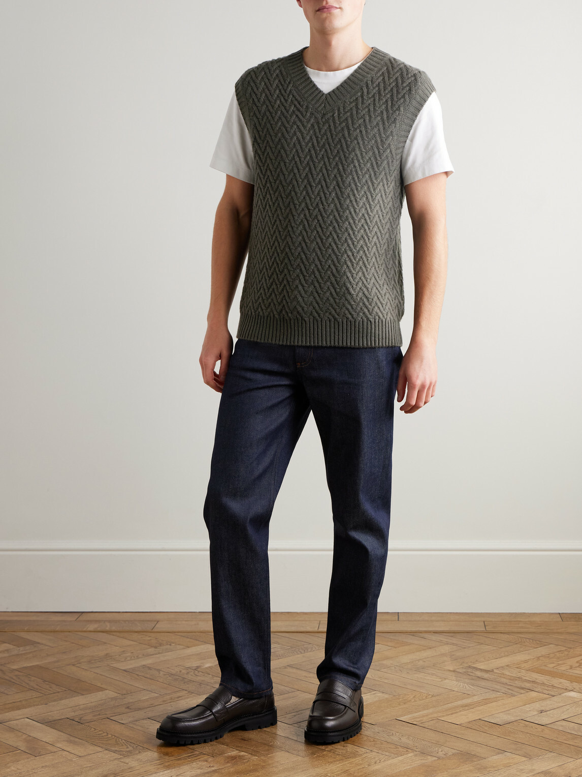 Mr P. - Wool and Cashmere-Blend Sweater Vest - Green